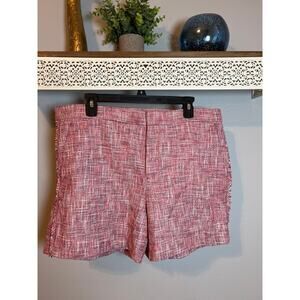 Banana Republic Red White Blue Tweed-Like Fabric Mom Shorts Size 14